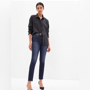 Gap Dark Indigo mid rise Skinny Jeans petite size 27P petite